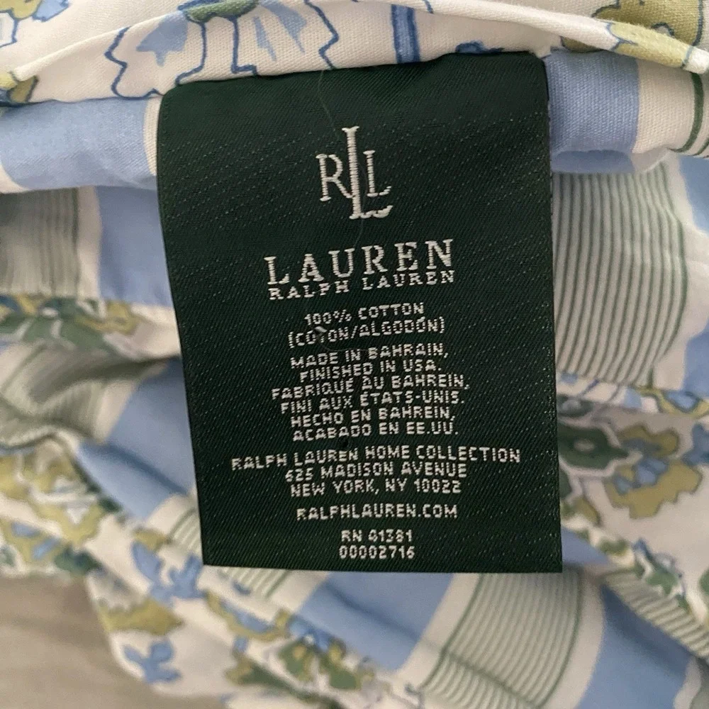 Ralph Lauren Paisley Striped Reversible King Size Comforter, 2 Shams & Bedskirt